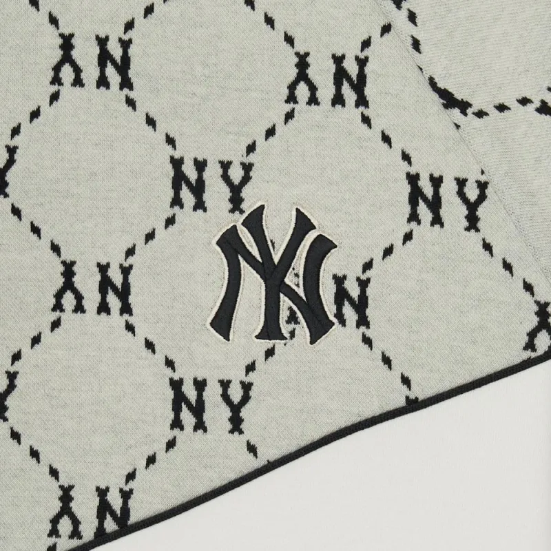 MLB New York Yankees Dia Monogram Sweatshirt Unisex Cream White-4