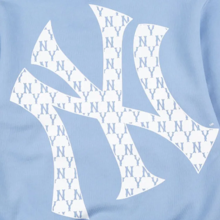 MLB Old Flower Sweatshirts Unisex Blue-4