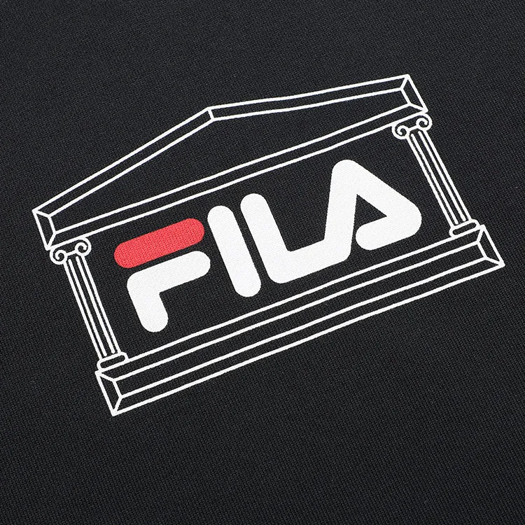 FILA FUSION x Aries Collaboration Collection Sweatshirt Unisex Pitch Black-2