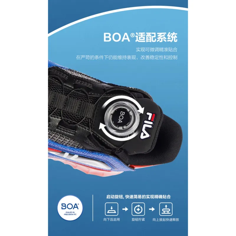 FILA KIDS Low Top Children's Basketball Shoes Blue Black Unisex-3