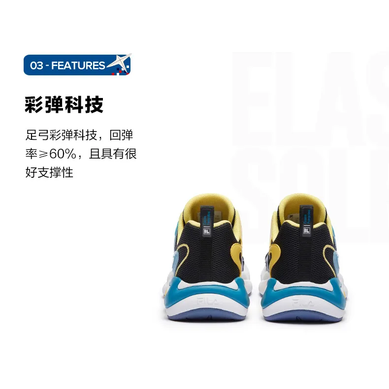 FILA KIDS Low Top Kids' Running Shoes Black Blue Teenagers-5