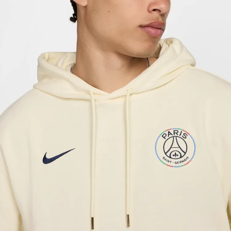 Nike Paris Saint Germain Club Men's Nike Soccer French Terry Pullover Hoodie-6
