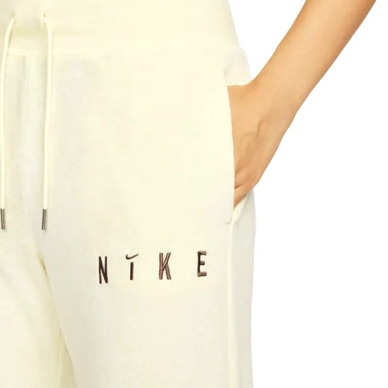 Nike Women'ss Letter Print Straight Leg Pants 'Light Khaki'-5