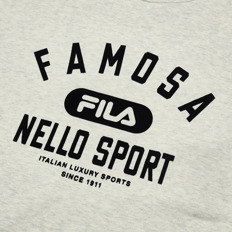 FILA Sweatshirt Unisex Light Khaki Heather Gray-3