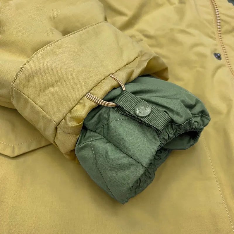 THE NORTH FACE Waterproof And Warm Windbreaker Jacket Men's Brown Green-3