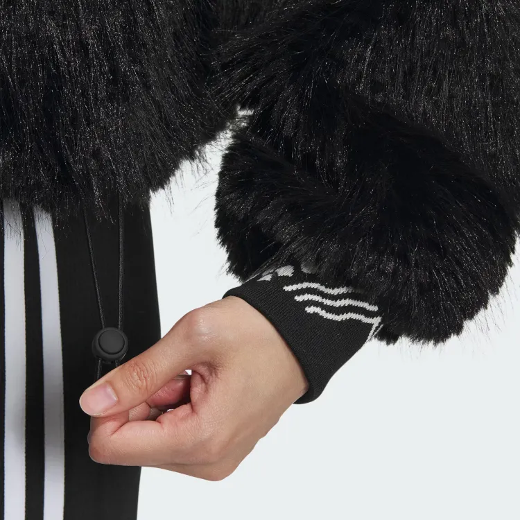 Adidas Originals x FEIFEI RUAN Velvet feel Coat Women's Black-4