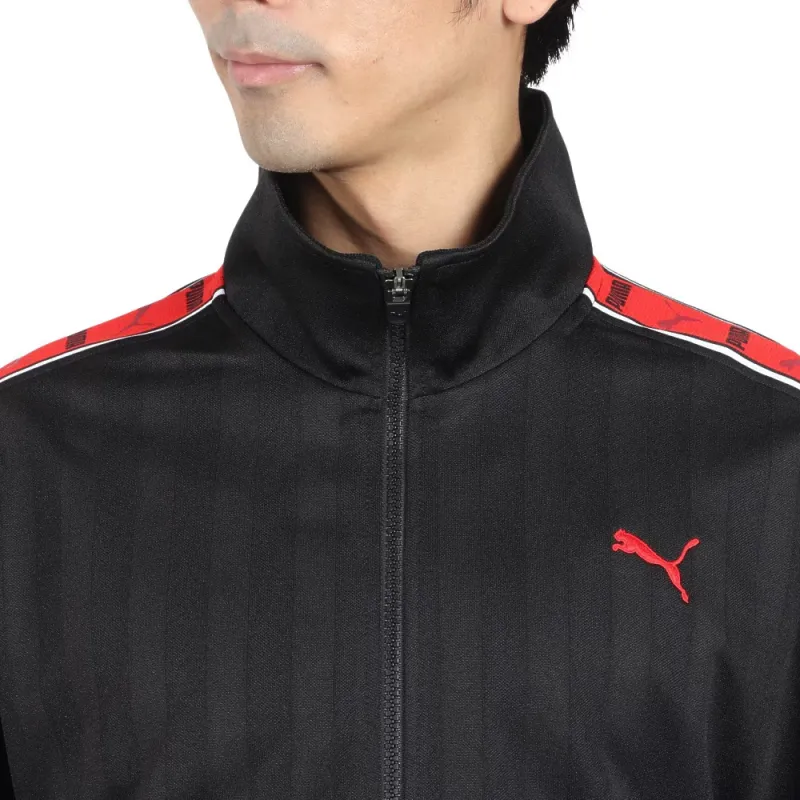 PUMA Knit SHADOW STRIPE Jackets & Coats Men's Black-4