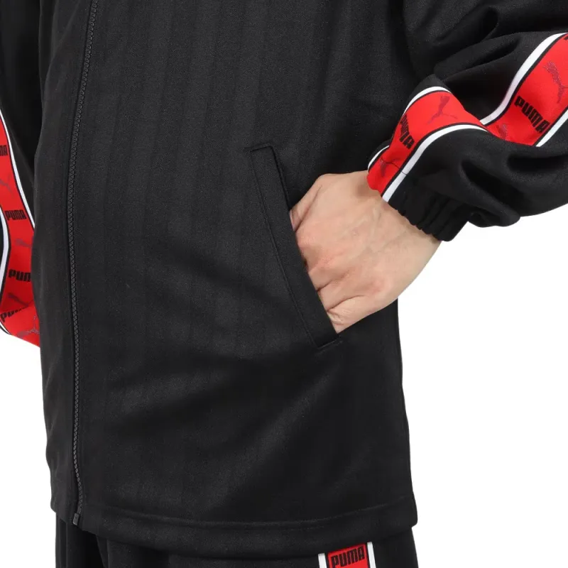 PUMA Knit SHADOW STRIPE Jackets & Coats Men's Black-5