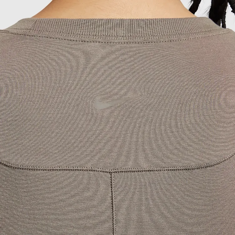 Nike Dri-Fit FW24 Drop Shoulder Sleeve T-Shirt Women's Ferret Brown-2