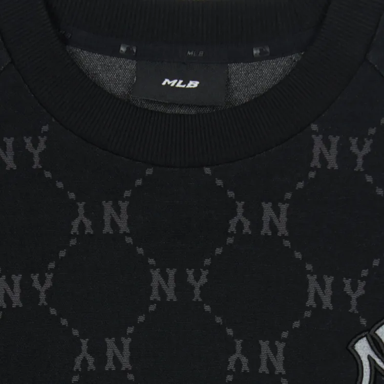 MLB New York Yankees Old Flower Sweatshirt Unisex Black-3