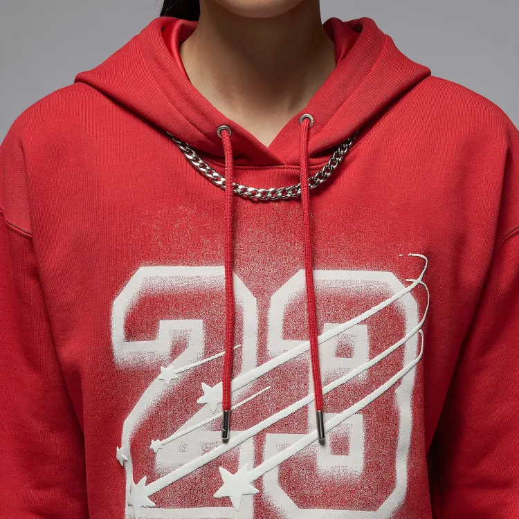JORDAN Flight Fleece Women's Cropped Satin-Lined Hoodie-3