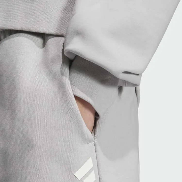 Adidas Knitted Sports Pants Women's Light Gray-5