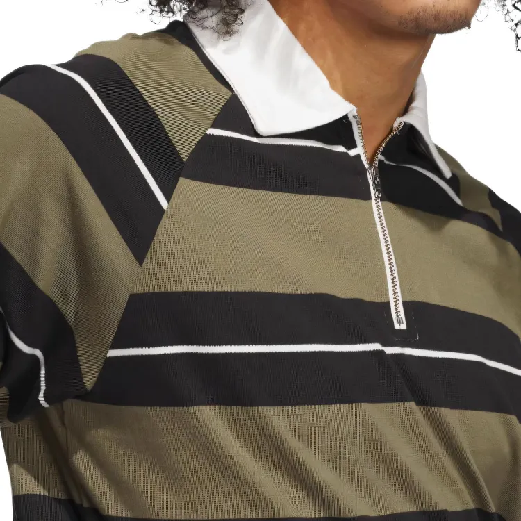 Adidas Originals SS25 Polo Shirt Unisex Strata Olive Green/Black/Bright White-3