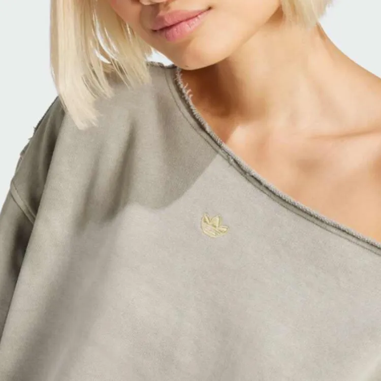 Adidas Originals Sweatshirt Women's Egg Stone Silver Gray-3