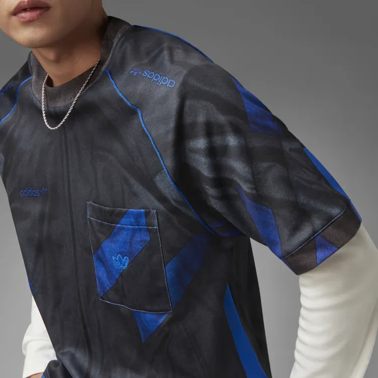 Adidas Originals T Shirts Men Blue Black-4