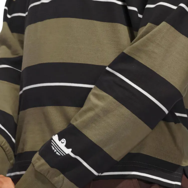 Adidas Originals SS25 Polo Shirt Unisex Strata Olive Green/Black/Bright White-2