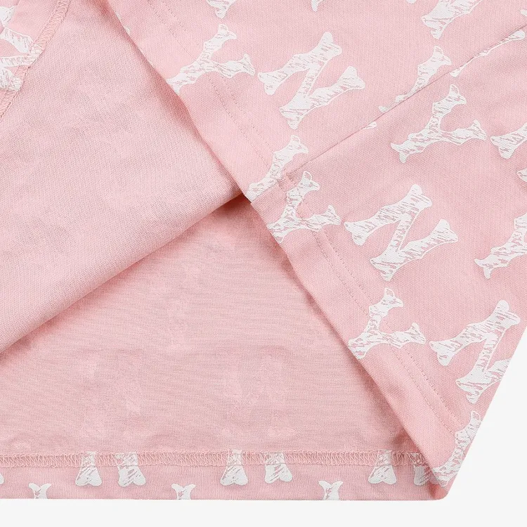 MLB Short Sleeved Dresses Women's Pink-3
