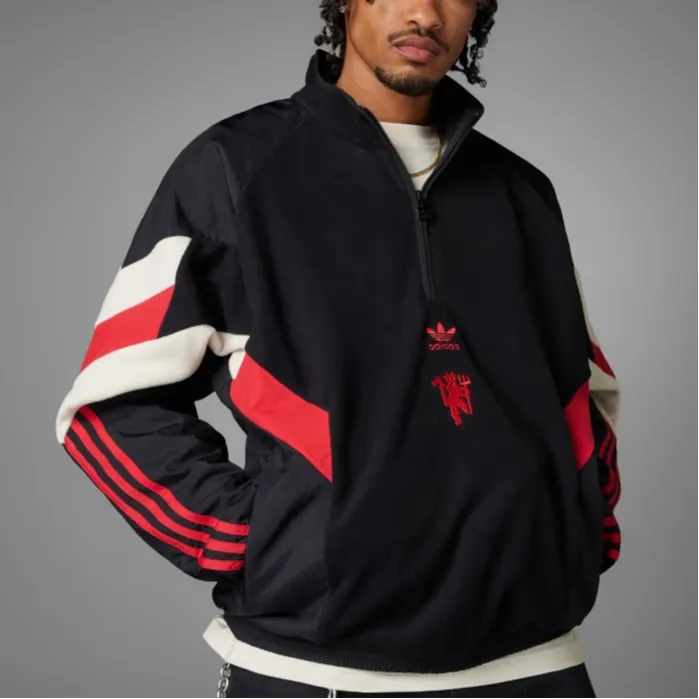 Adidas Originals Manchester Football United Polar Fleece Sweatshirt Men's Black-1