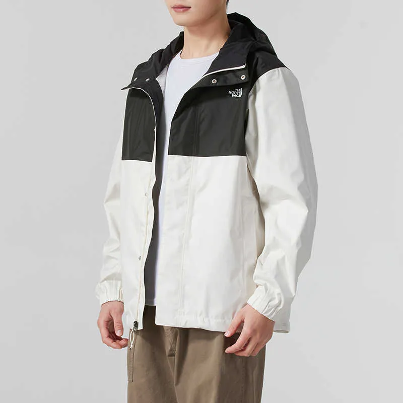 THE NORTH FACE Outdoor Hiking Waterproof And Windproof Windbreaker Jacket Men's White-3