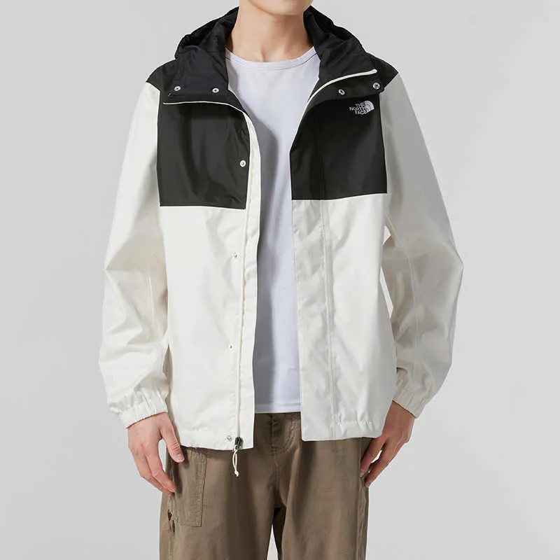THE NORTH FACE Outdoor Hiking Waterproof And Windproof Windbreaker Jacket Men's White-1