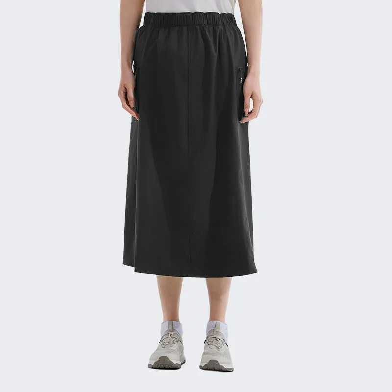 THE NORTH FACE Dome City Outdoor Collection SS25 Casual Long Skirts Women's Cosmic Black-1