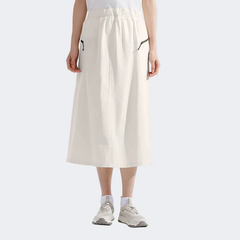 THE NORTH FACE Dome City Outdoor Collection SS25 Casual Long Skirts Women's Dune White-1
