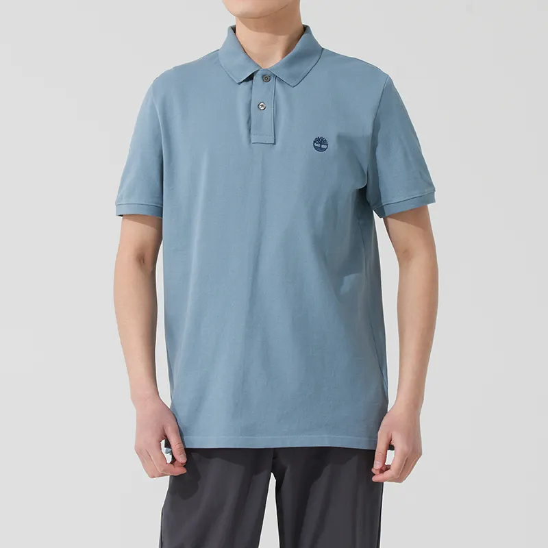 Timberland SS25 Polo Shirt Men's Sky Blue-1