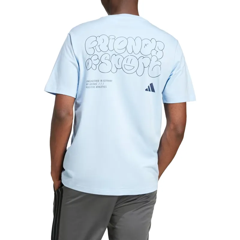 Adidas Free Shipping With AdiClub Lounge Verbiage Friends Of Sport Graphic Tee-1