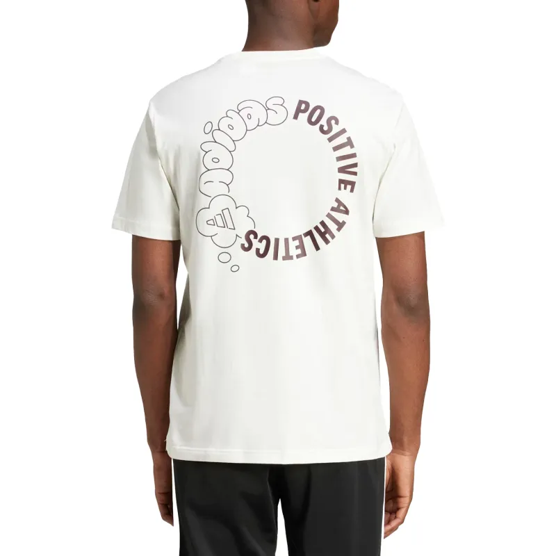 Adidas Free Shipping With AdiClub Lounge Verbiage Circle Graphic Tee-1