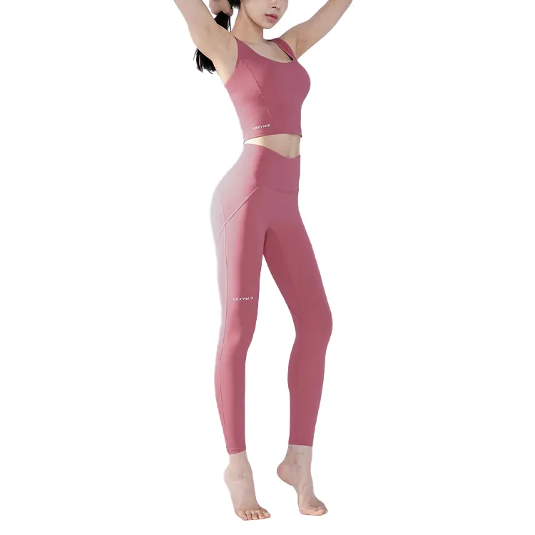 XEXYMIX Yoga Pants Women's Pink Berry-2