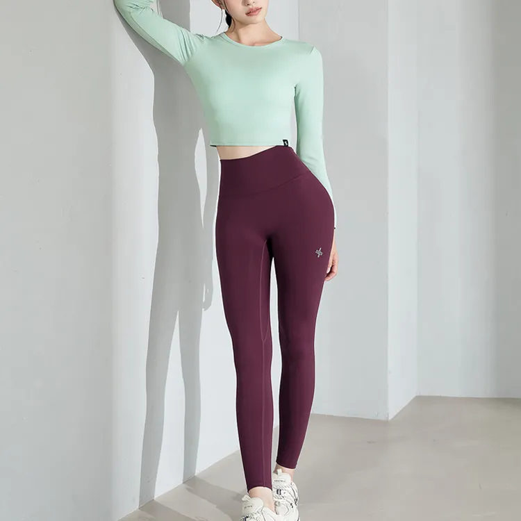 XEXYMIX Yoga Pants Women's Dark Berry Purple-1