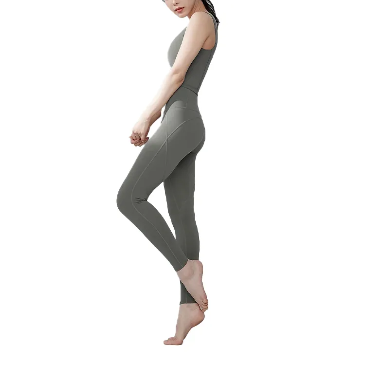XEXYMIX Yoga Pants Women's Gray Moss Green-3