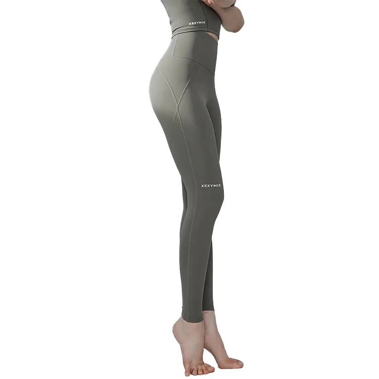 XEXYMIX Yoga Pants Women's Gray Moss Green-2