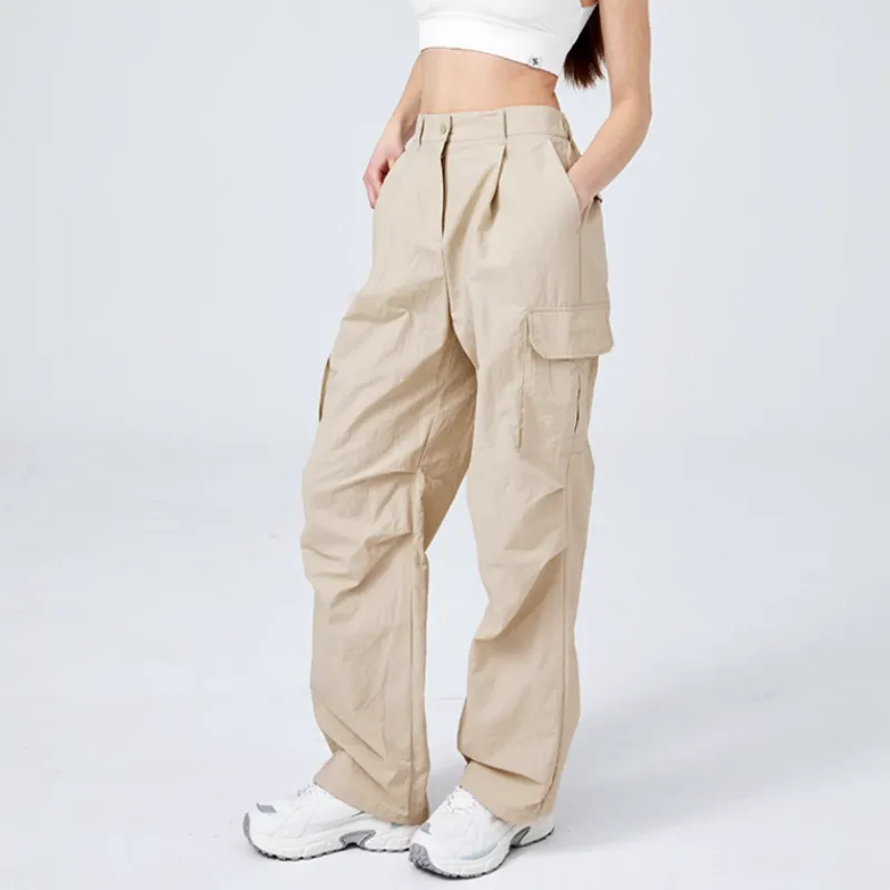 XEXYMIX Cargo Pants Women's Light Beige-3