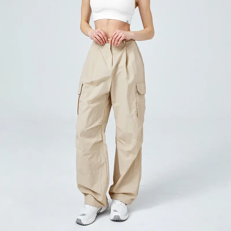 XEXYMIX Cargo Pants Women's Light Beige-2