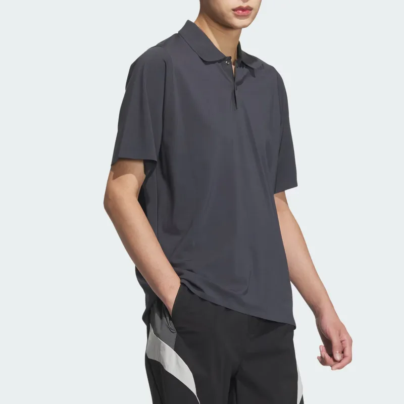 Adidas Polo Shirt Men's Dark Heather Gray-2