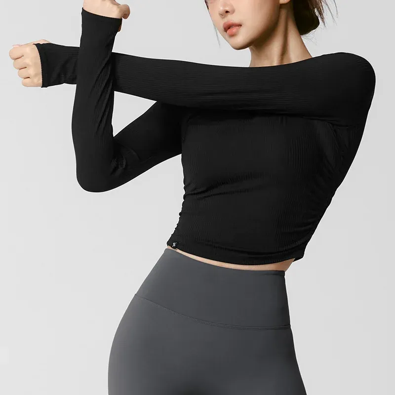 XEXYMIX Yoga T Shirt Women's Black-4