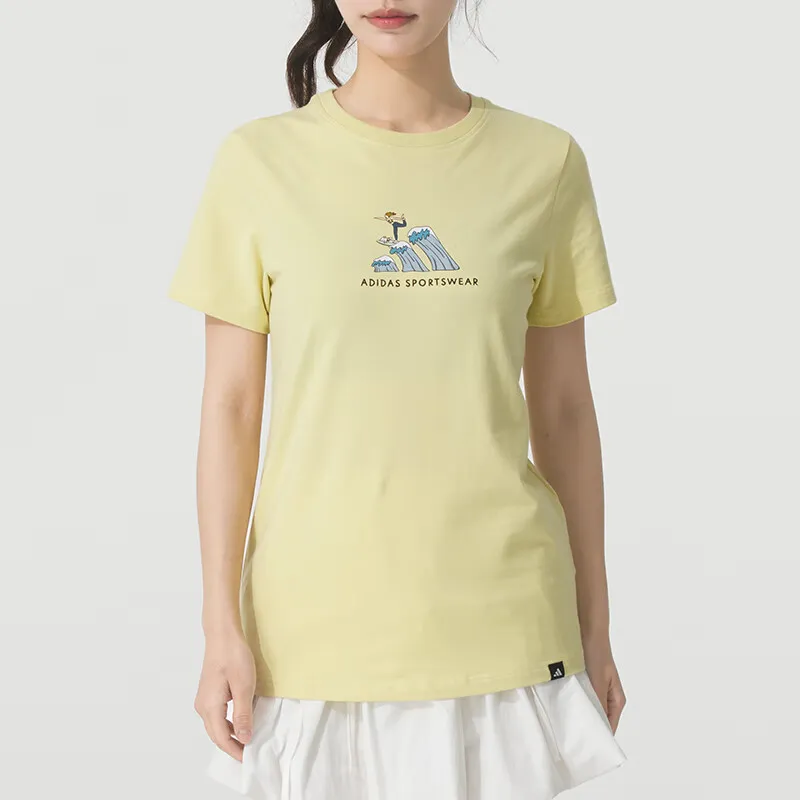 Adidas Sportswear T Shirt Women's Yellow-1