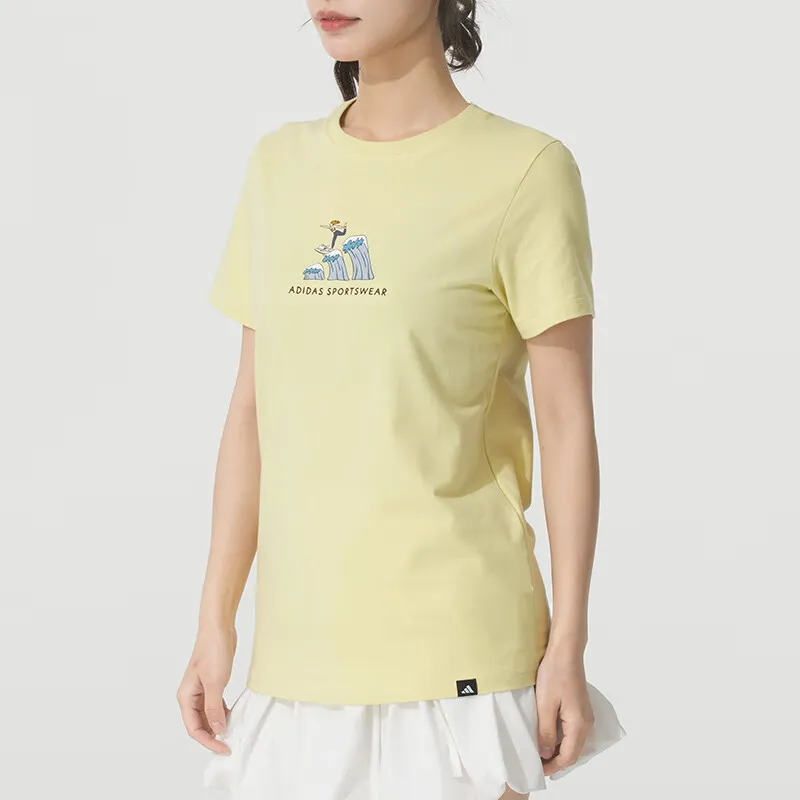 Adidas Sportswear T Shirt Women's Yellow-3