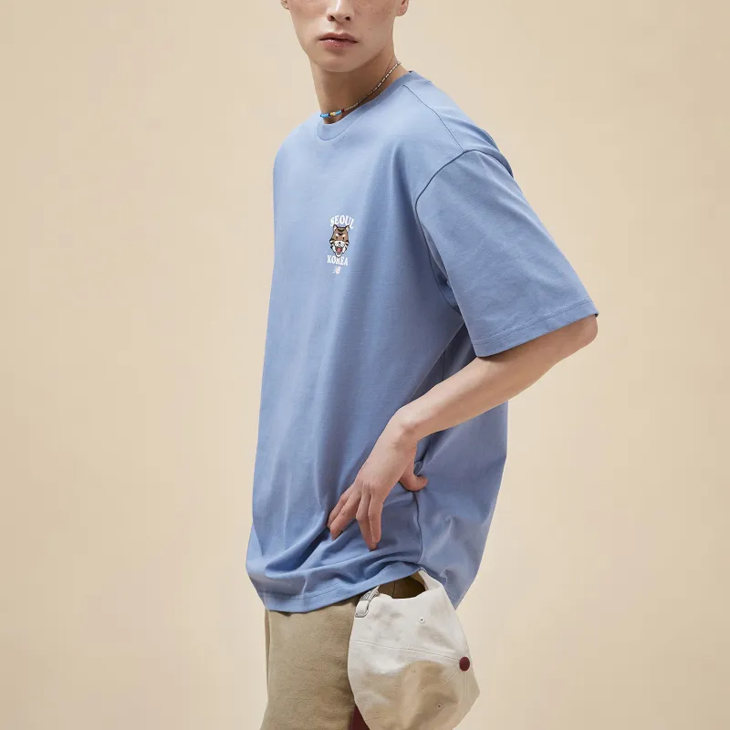 New Balance SEMI OVER FIT T Shirt Unisex Light Blue-5