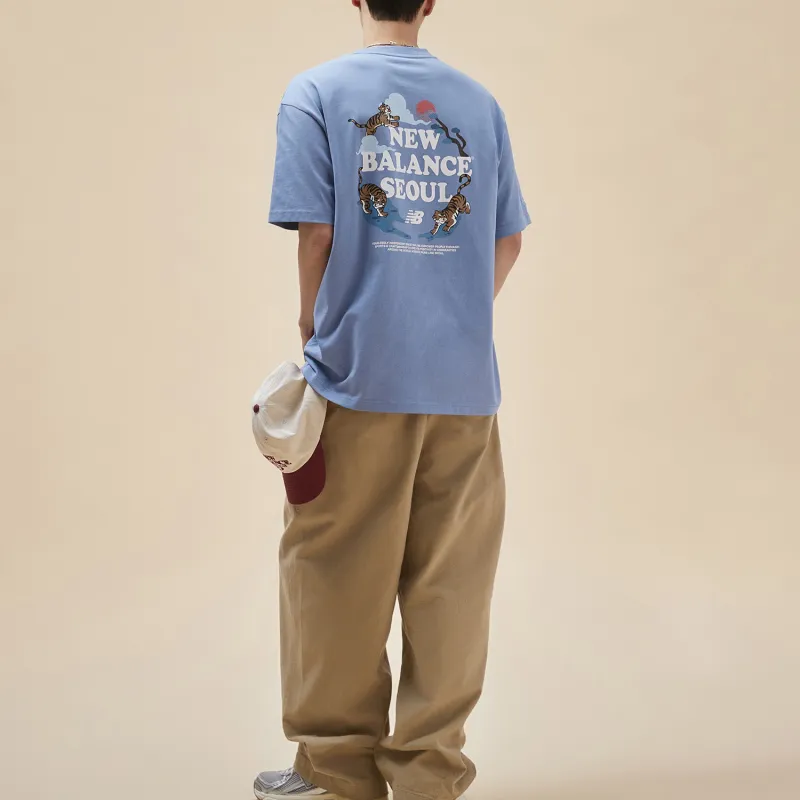 New Balance SEMI OVER FIT T Shirt Unisex Light Blue-3