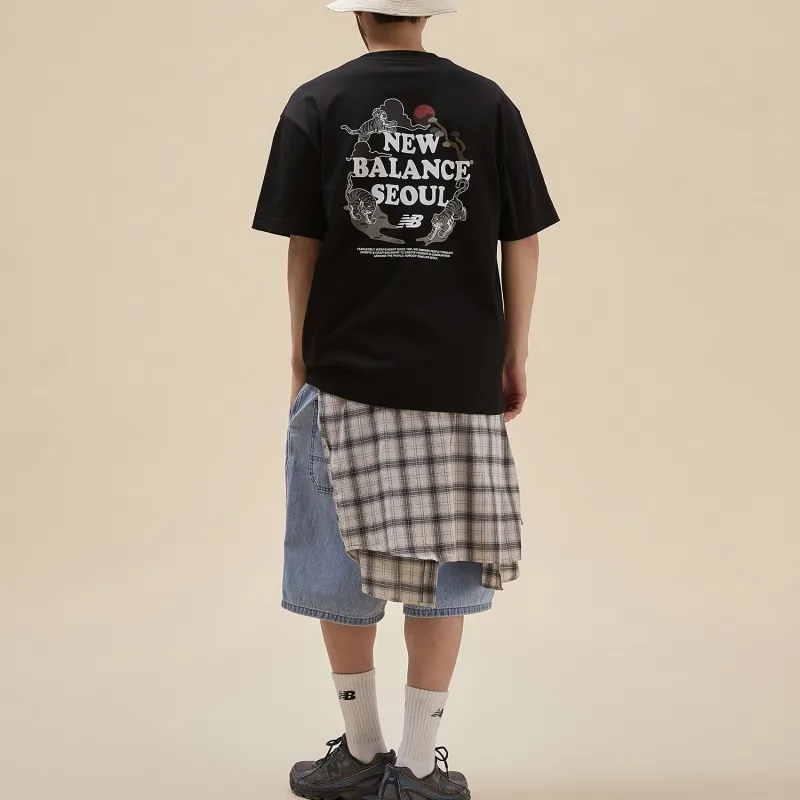 New Balance SEMI OVER FIT T Shirt Unisex Black-4