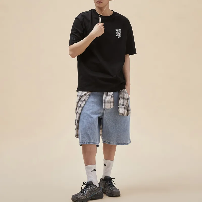New Balance SEMI OVER FIT T Shirt Unisex Black-2