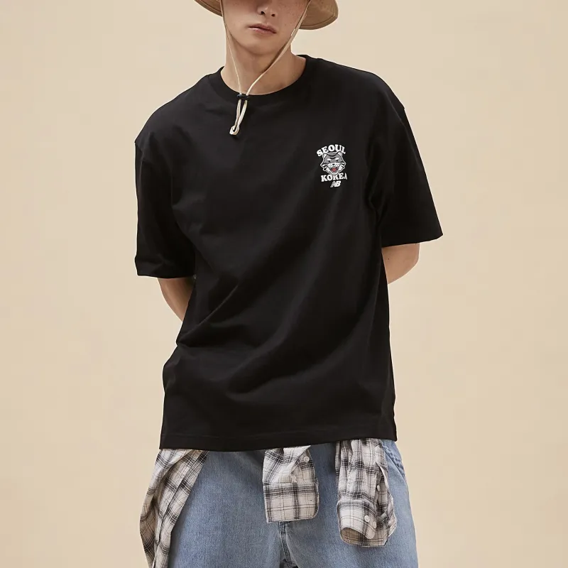 New Balance SEMI OVER FIT T Shirt Unisex Black-3