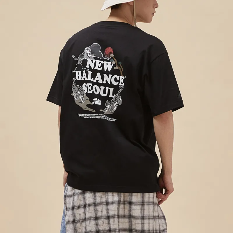 New Balance SEMI OVER FIT T Shirt Unisex Black-5