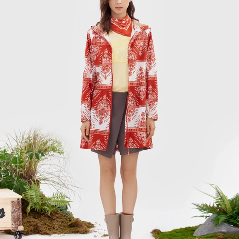 Lafuma Trench Coat Women's Coral Orange CE-2