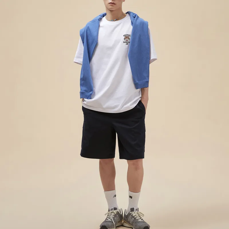 New Balance SEMI OVER FIT SEOUL T Shirt Unisex White-3