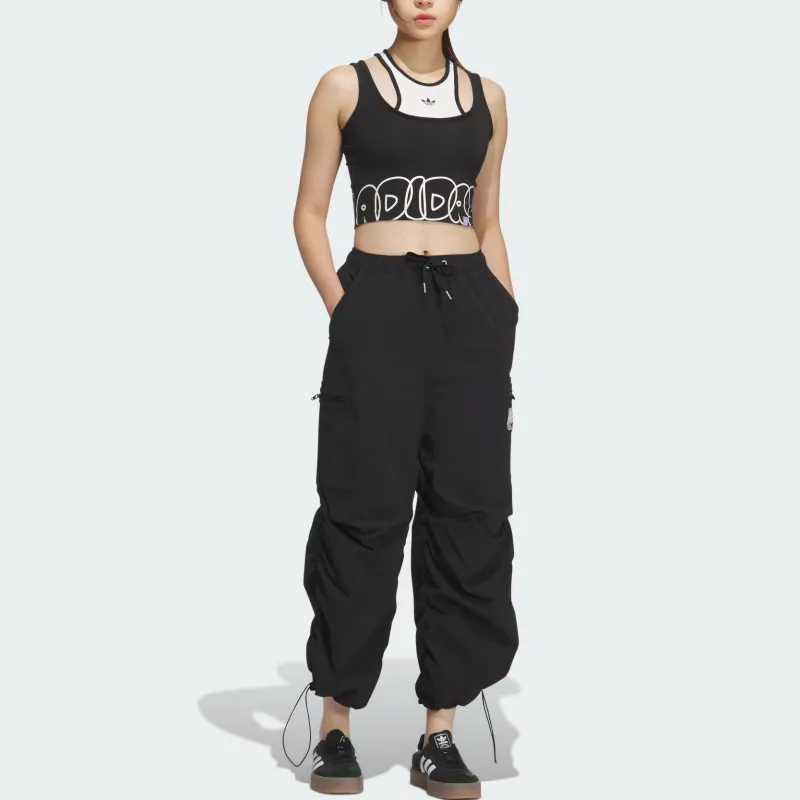 Adidas Originals CITY SKATETop TANK Sport Vests Women's Black/Pink/White-2