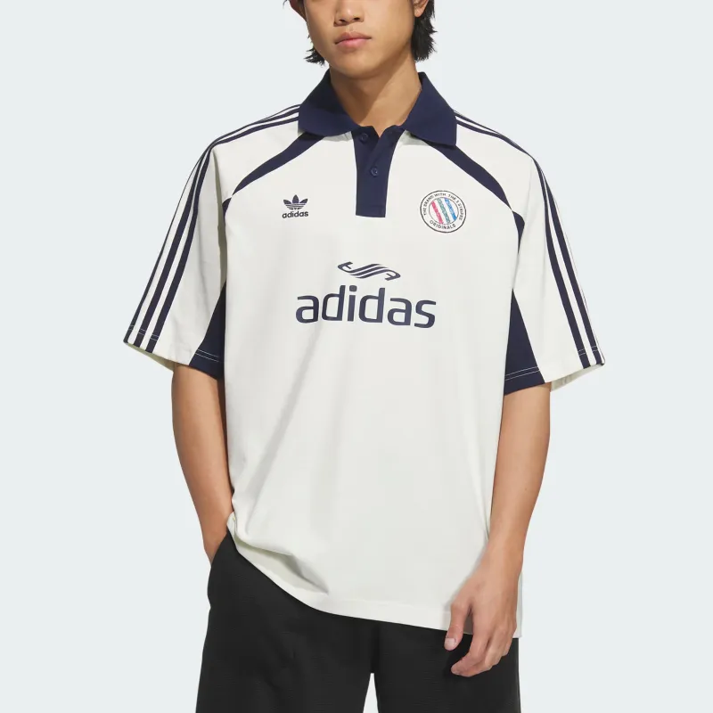 Adidas Originals 3 Stripes SHORT SLEEVE POLO Shirt Men's Jade White-1