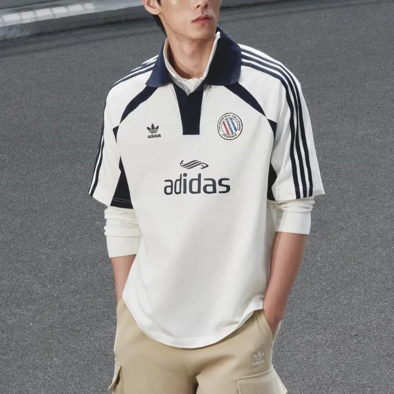 Adidas Originals 3 Stripes SHORT SLEEVE POLO Shirt Men's Jade White-2